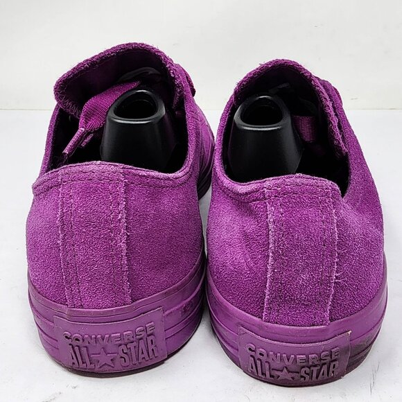 Converse Chuck Taylor All Star Unisex M7 W9 Purple Suede Low Top Sneakers - Picture 6 of 9